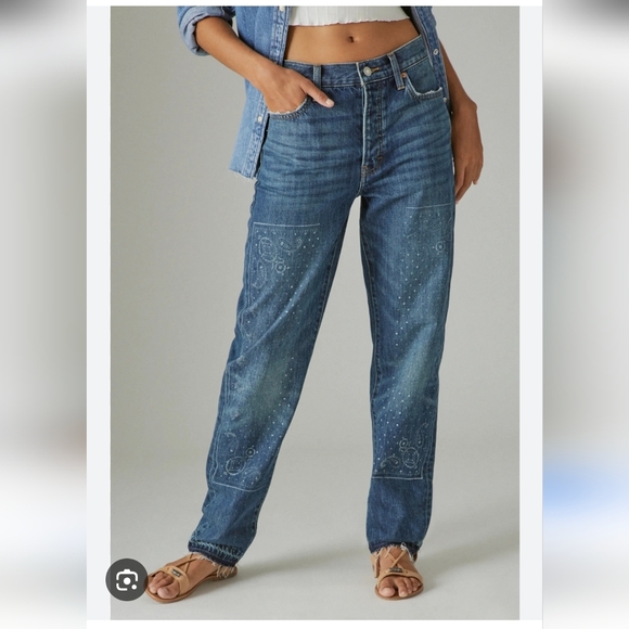 Lucky Brand Denim - lucky legend paisley high rise drew mom Jeans